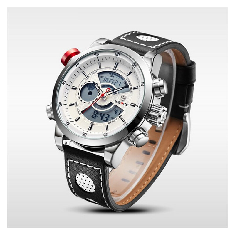 Lesara Leder-Armbanduhr im Chronographen-Design