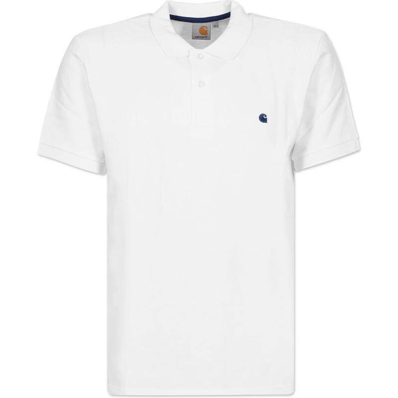 Carhartt Wip Slim Fit Polo T-Shirts T-Shirt white/blue