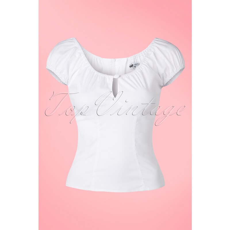 Bunny 50s Melissa Top in White