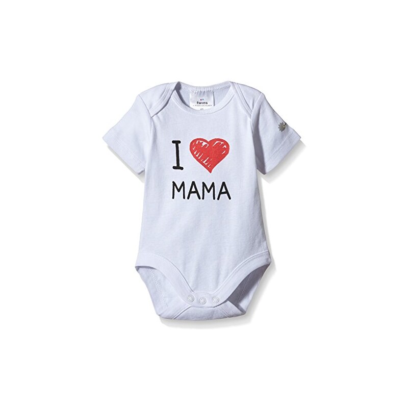 Twins Baby - Unisex Kurzarm-Body "I love Mama"