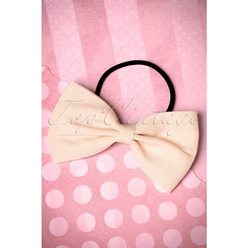 Dancing Days by Banned 50s Lovestruck Bow Hair Band in Ivory
