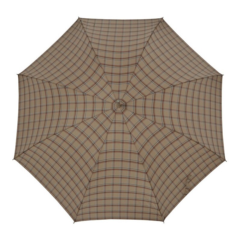 Doppler Regenschirm, Langschirm beige »Carbonsteel Karo«
