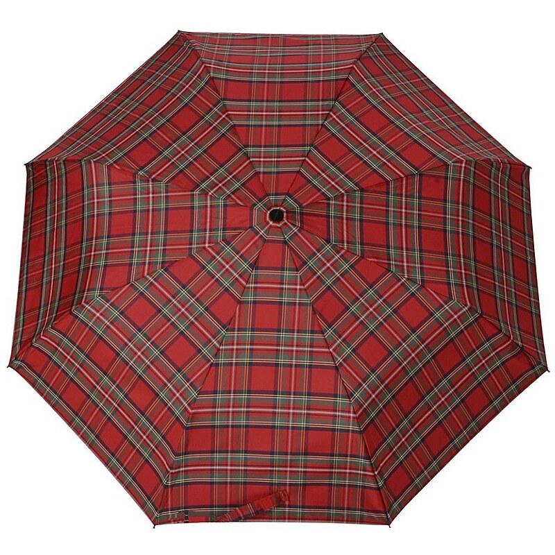 Doppler Regenschirm, Taschenschirm rot »Carbonsteel Karo«