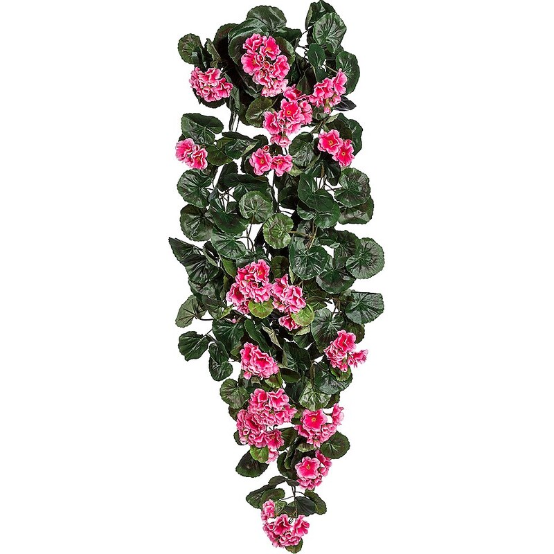 Kunstpflanze »Geranienhänger« pink (H: 90 cm)