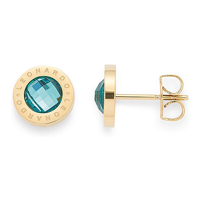 Jewels by Leonardo Ohrschmuck: Paar Ohrstecker mit Glassteinen, »matrix gold/türkis, 015787«