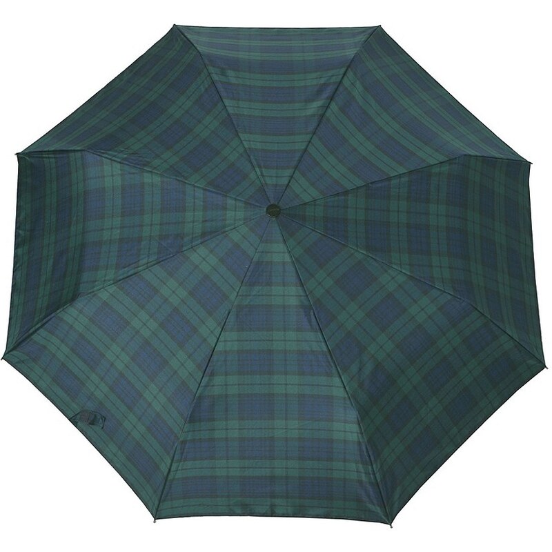 Doppler Regenschirm, Taschenschirm grün »Carbonsteel Karo«