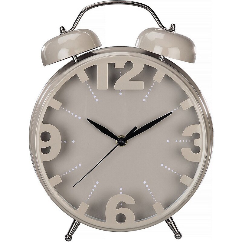 Hama Tischuhr im Wecker Design geräuscharme Uhr ohne Ticken »Nostalgie Retro Wanduhr, 24 cm«