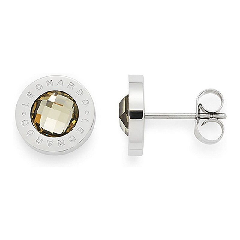 Jewels by Leonardo Ohrschmuck: Paar Ohrstecker mit Glassteinen, »matrix oliv, 015783«