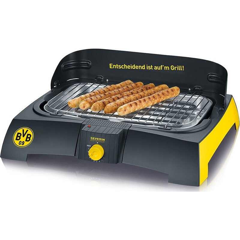 Severin Borussia Dortmund Fanartikel, Barbecue-Grill PG 9739, 2300 Watt