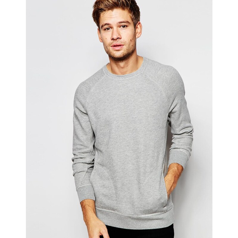 Selected Homme - Sweatshirt mit Raglanärmeln - Grau