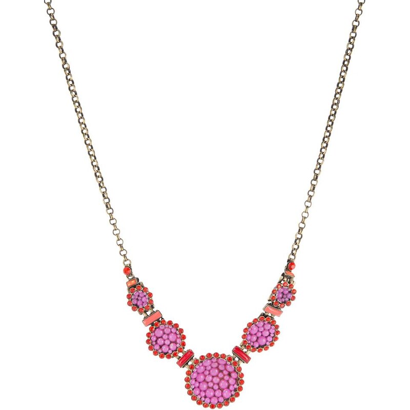 Konplott BUBBLING Halskette pink/antikmessingfarben