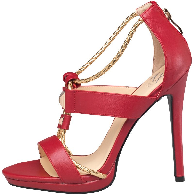 AX Paris Womens Riley Strappy Sandals Red
