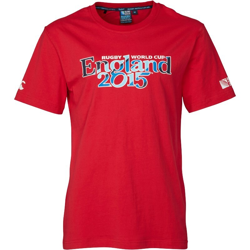 Canterbury Herren England 215 Script Flag T-Shirt Rot