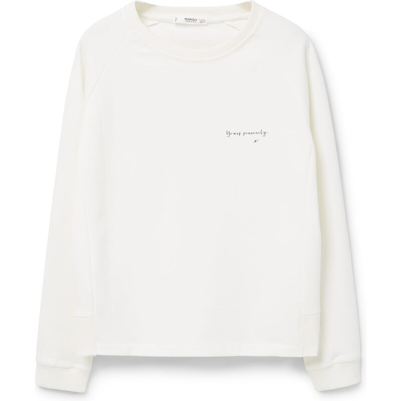 MANGO Baumwoll-Sweatshirt Mit Aufschrift