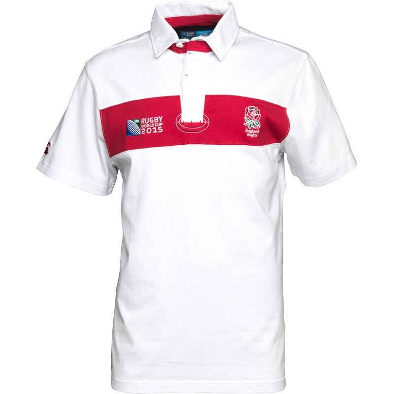 Canterbury Herren ER England Chestband Rugby Hemd Weiß