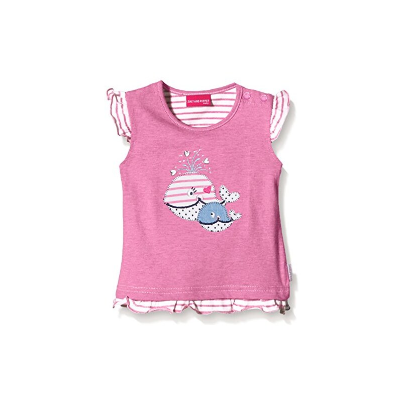SALT AND PEPPER Baby - Mädchen T-Shirt B T-shirt Seaside Uni Rüschen