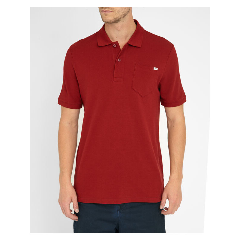 G-STAR Rotes Poloshirt mit Vorderseite aus Baumwoll-Piqué