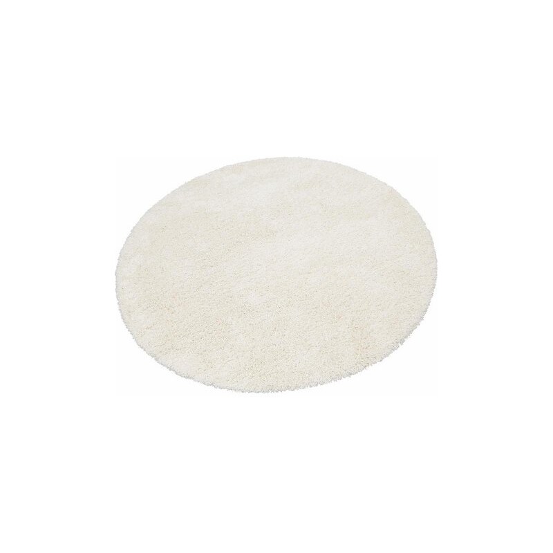 MERINOS Hochflor-Teppich rund merinos Denver Höhe 50 mm gewebt weiß 10 (Ø 200 cm),9 (Ø 120 cm)