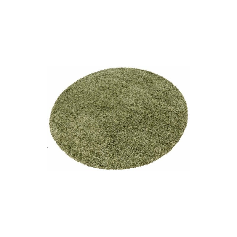 Hochflor-Teppich rund merinos Denver Höhe 50 mm gewebt MERINOS grün 10 (Ø 200 cm),9 (Ø 120 cm)