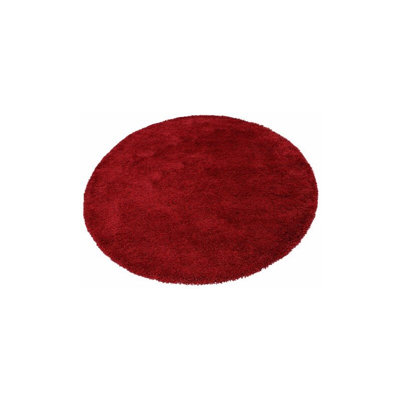MERINOS Hochflor-Teppich rund merinos Denver Höhe 50 mm gewebt rot 10 (Ø 200 cm),9 (Ø 120 cm)