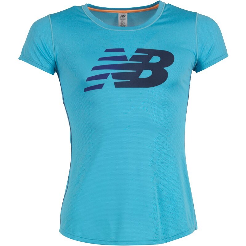 New Balance Damen Accelerate Graphic Running Bayside T-Shirt Blau
