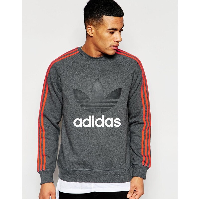 adidas Originals - Sweatshirt mit Trefoil-Logo, AJ6990 - Grau