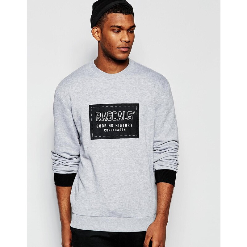 Rascals - Sweatshirt mit Logoaufnäher - Grau