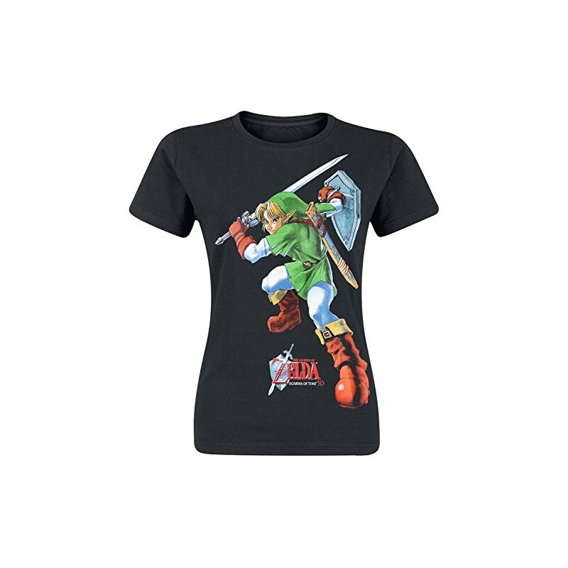 The Legend of Zelda Damen T-Shirt Nintendo Legend Of Zelda Women's Link Ocarina Of Time Print T-shirt