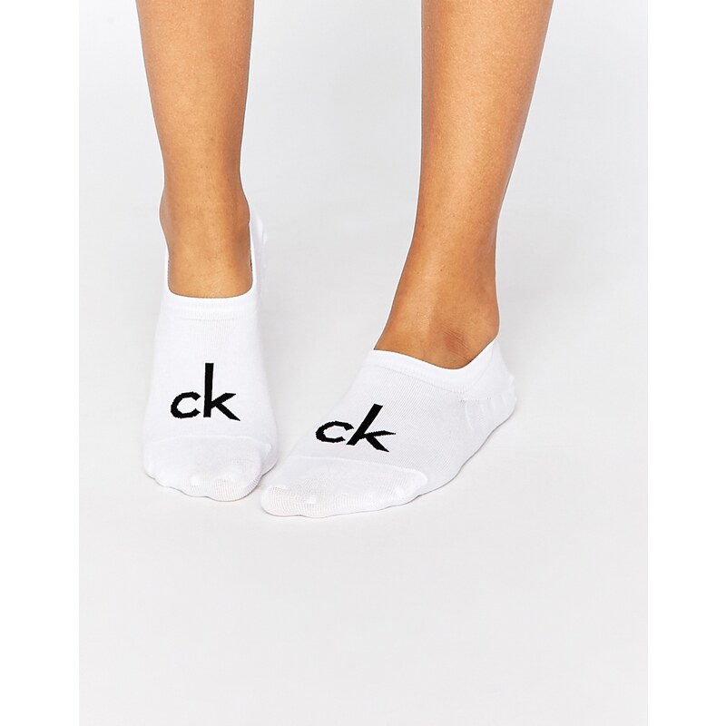 Calvin Klein - Retro-Füßlinge mit Logo - Weiß