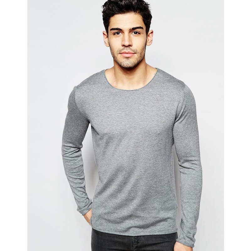 Selected Homme - Leichter Strickpullover - Grau
