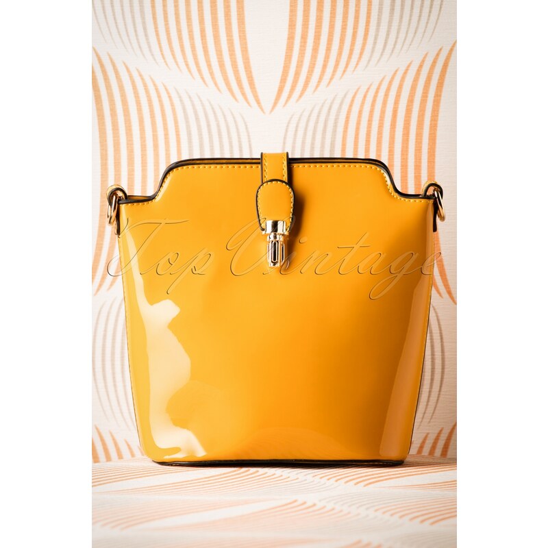 Milan 60s Miss Trixie Lacquer Bag in Yellow
