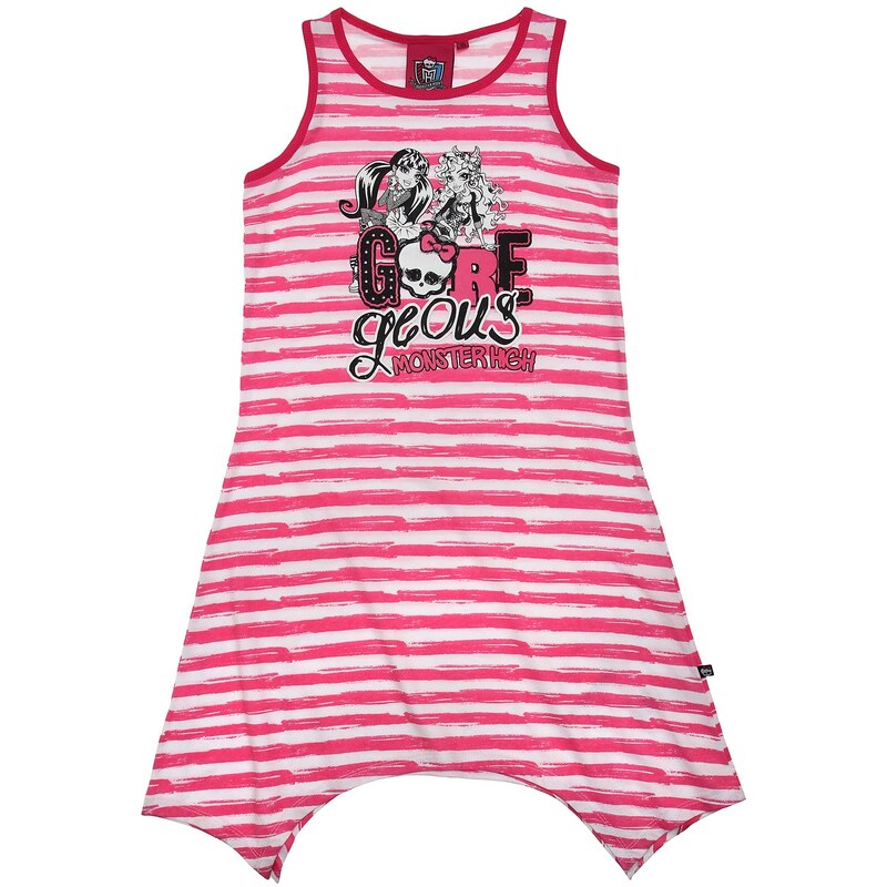 Monster High Kleid pink in Größe 128 für Mädchen aus 100% Baumwolle