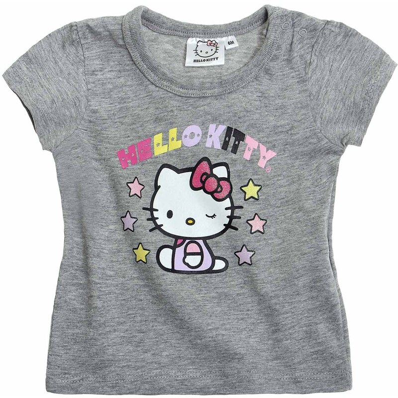 Hello Kitty T-Shirt grau in Größe 3M für Mädchen aus 90 % Baumwolle 10 % Viskose
