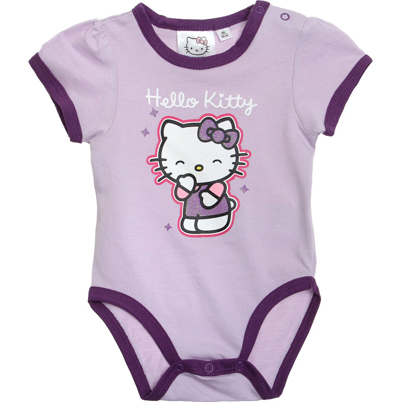 Hello Kitty Body violett in Größe 3M für Mädchen aus 100% Baumwolle