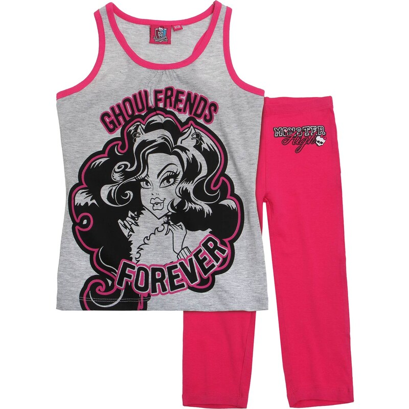 Monster High Shorty-Pyjama pink in Größe 128 für Mädchen aus Oberteil: 90% Baumwolle 10% Viskose Hose: 100% Baumwolle