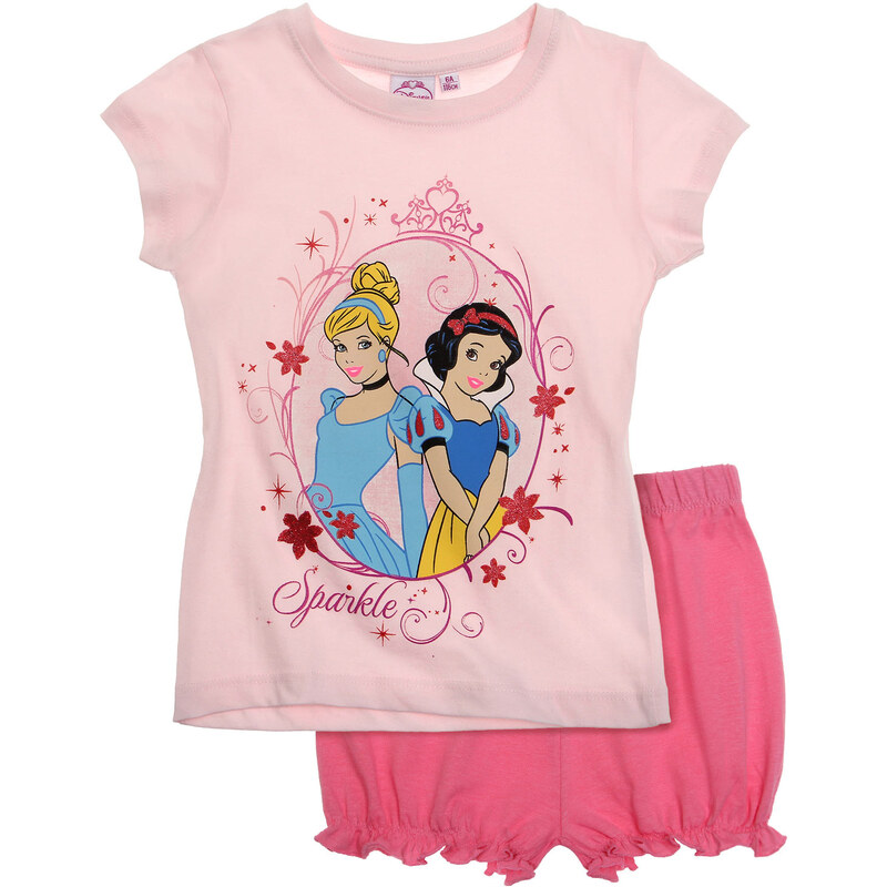 Disney Princess Shorty-Pyjama pink in Größe 92 für Mädchen aus 100% Baumwolle