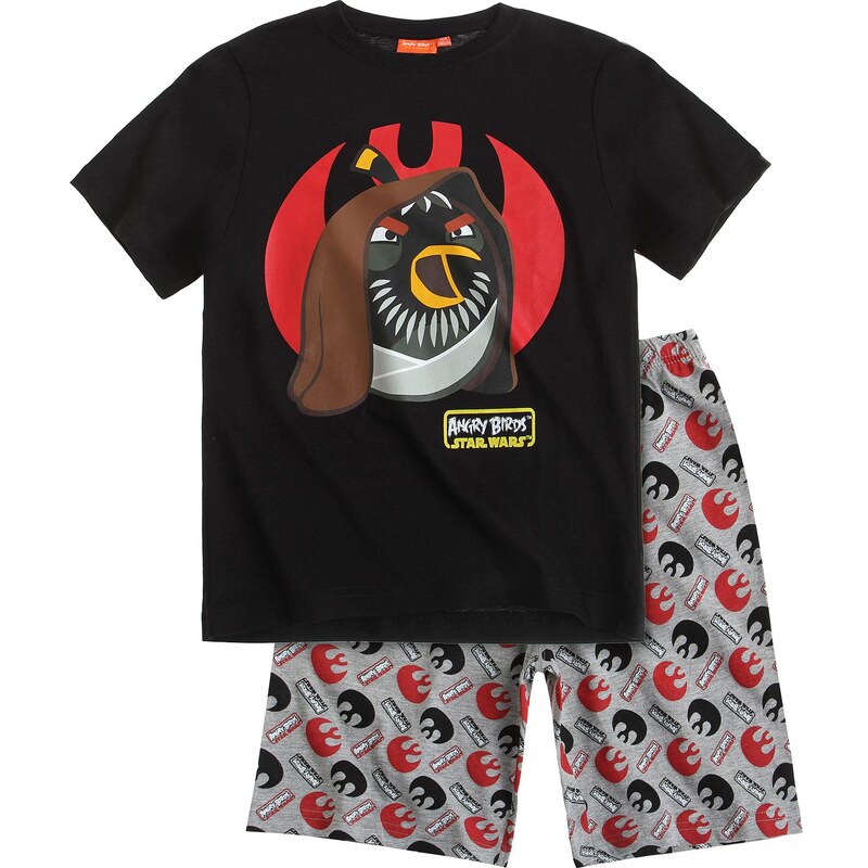 Angry Birds Star Wars Shorty-Pyjama schwarz in Größe 116 für Jungen aus Oberteil: 100 % Baumwolle Hose: 85 % Baumwolle 15 % Viskose