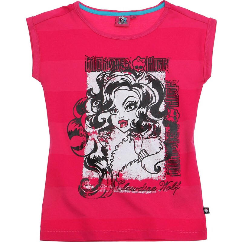 Monster High T-Shirt pink in Größe 128 für Mädchen aus 100% Baumwolle