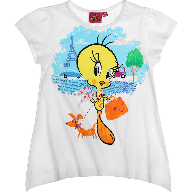 Looney Tunes T-Shirt weiß in Größe 104 für Mädchen aus 100% Baumwolle