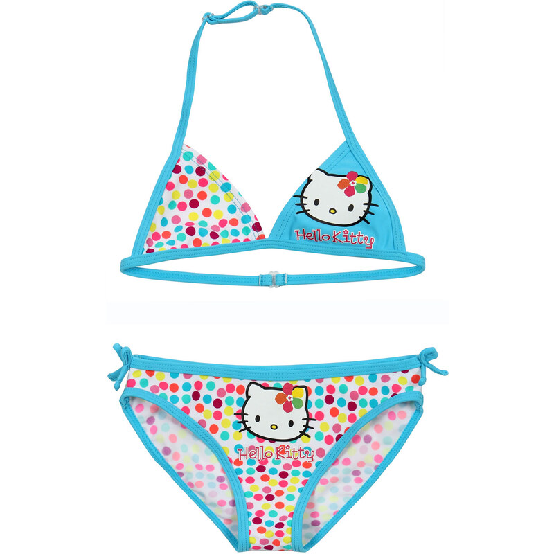 Hello Kitty Bikini türkis in Größe 104 für Mädchen aus 85% Polyamid 15% Elastan