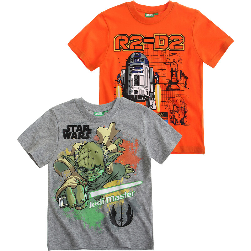 Star Wars-The Clone Wars Doppelpack T-Shirt grau in Größe 104 für Jungen aus orange: 100% Baumwolle grau: 85% Baumwolle 15% Viskose