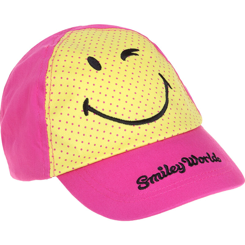 Smiley Cap pink in Größe 52 für Mädchen aus 100% Baumwolle