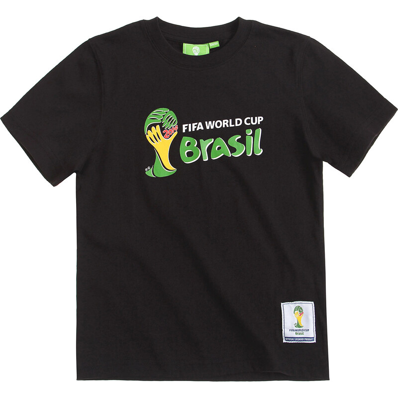 FIFA Fussball Weltmeisterschaft Brasilien 2014 (TM) T-Shirt, 92-128 schwarz in Größe 98 für Jungen aus 100% Baumwolle