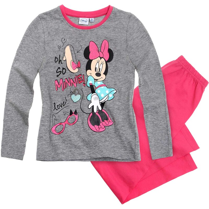Disney Minnie Pyjama pink in Größe 92 für Mädchen aus Oberteil: 90% Baumwolle 10% Viskose Hose: 100% Baumwolle