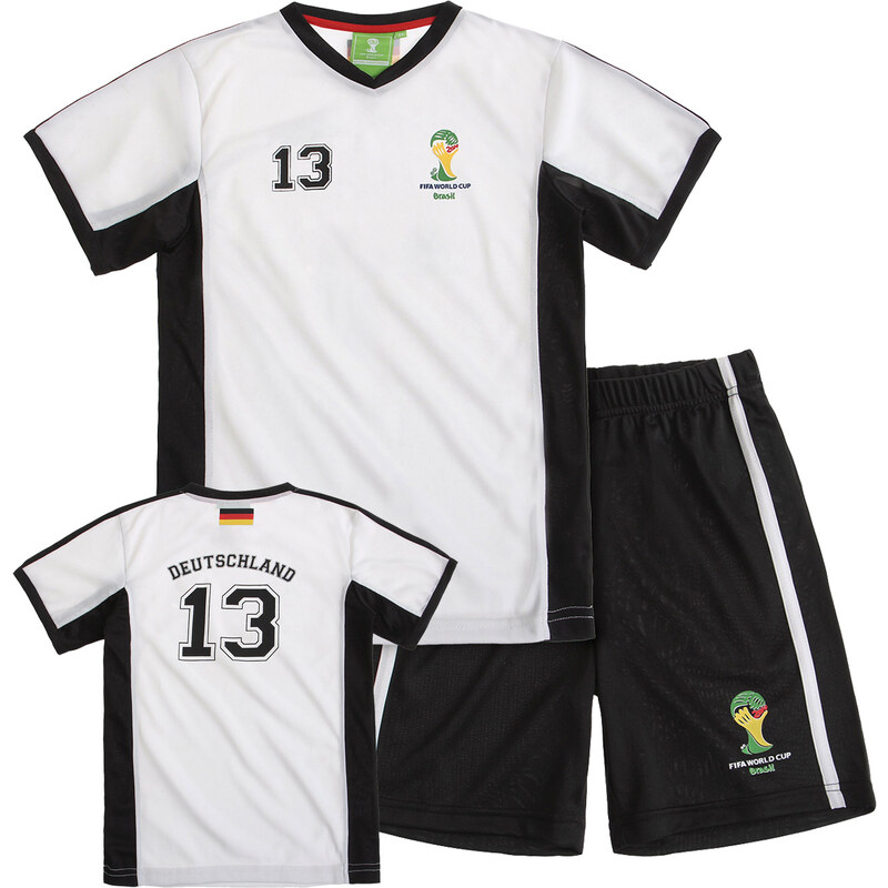 FIFA Fussball Weltmeisterschaft Brasilien 2014 (TM) T-Shirt und Bermuda, Deutschland 92-128 schwarz in Größe 98 für Jungen aus 100% Polyester