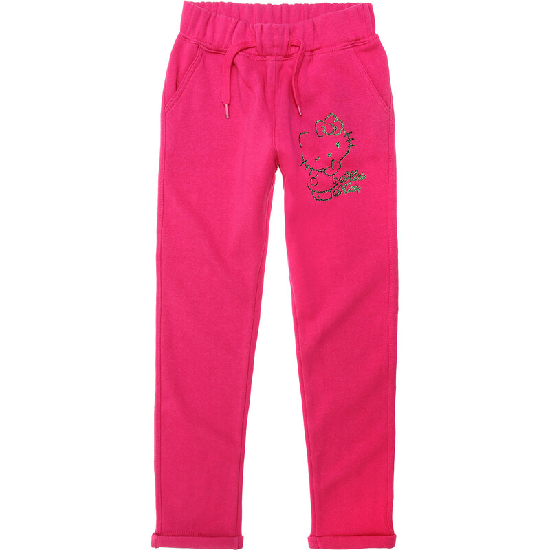 Hello Kitty Jogginghose pink in Größe 104 für Mädchen aus 80% Baumwolle 20% Polyester