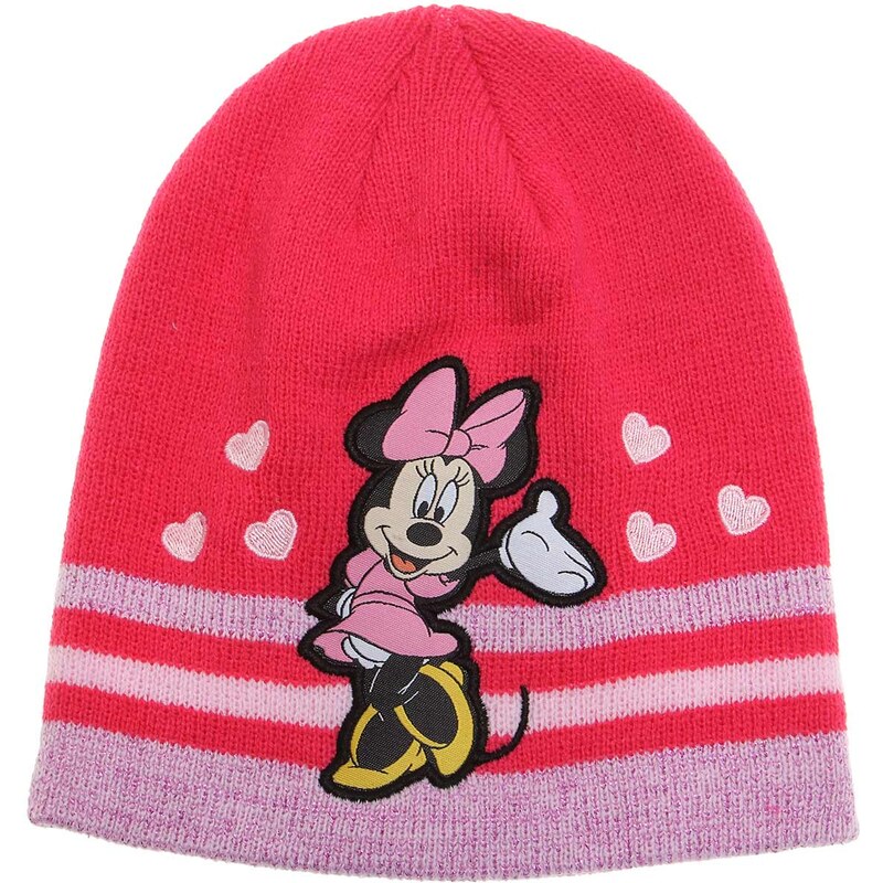 Disney Minnie Mütze pink in Größe 52 für Mädchen aus 100% Polyacryl