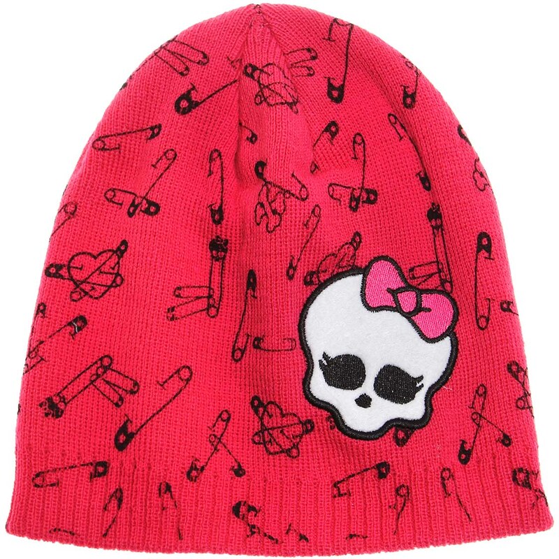 Monster High Mütze pink in Größe 52 für Mädchen aus 100% Polyacryl