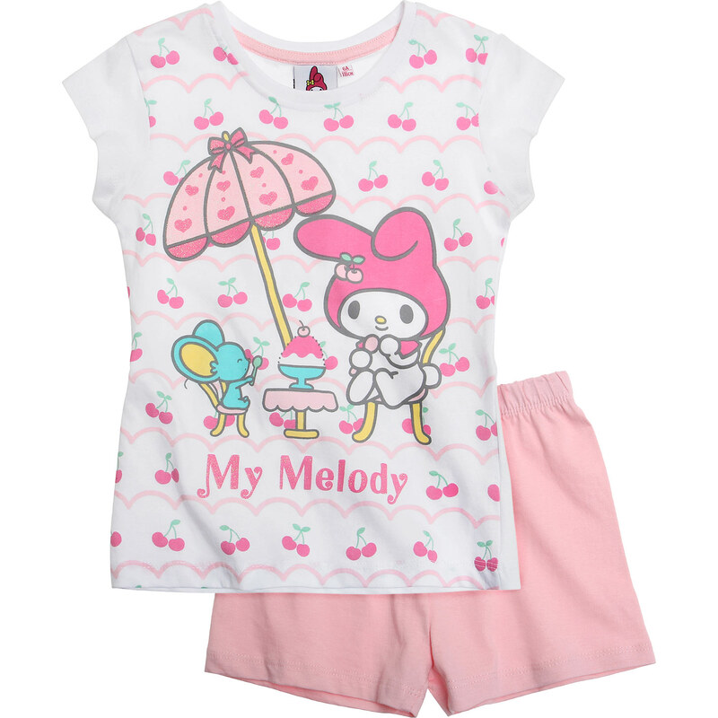 My Melody Shorty-Pyjama rosa in Größe 92 für Mädchen aus 100% Baumwolle