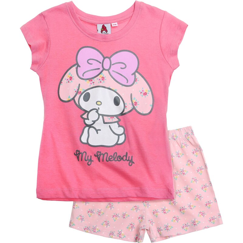 My Melody Shorty-Pyjama rosa in Größe 92 für Mädchen aus 100% Baumwolle